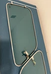 Austin-morris-rover Rear Side Opening Windows Set (2) Chrome Frame Tint Glass. Fixed Price $800.00.