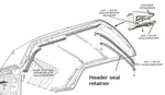 1965-1968 Ford & Mercury Convertible Top Header Weatherstrip Seal Retainer. Fixed Price $96.82.