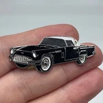 Vintage 1957 Black Ford Thunderbird Car Enamel Lapel Pin Convertible. Fixed Price $14.95.