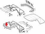 Front Soft Top Frame Sealing Rail Mercedes W113 230SL 250SL 280SL 1137790021. Fixed Price $793.50.