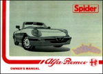 Alfa Romeo Spider Owners Manual Veloce Handbook Guide 1984-1989 Convertible. Fixed Price $59.95.