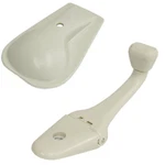 Vw Bug Inside Crank Handle W/guard Plate F/sunroof 1968-77, Ivory White. Fixed Price $71.44.