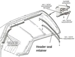 1965-1968 Ford Mustang Convertible Top Front Header Weatherstrip Seal Retainer. Fixed Price $87.55.