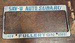 Nos Sav-u Subaru Fullerton California License Frames Brat Xt Dl Gl Wagon Jdm. Fixed Price $124.99.