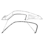 Ford Mustang 1965-1966 Goodmark GMK302053765P Roof Rail Weatherstrip Set. Fixed Price $91.75.