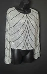 Silver Sequin Beaded Party Top Xl Deco Glam Nwt. Fixed Price $39.99.