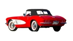 Chevy Corvette 1961-62 Convertible Soft Top With Plastic Window Black Canvas. Fixed Price $323.15.