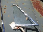 Nos Jaguar XK120 XK140 Dhc Drophead Coupe Quarter Vent Glass With Frame. Fixed Price $295.00.
