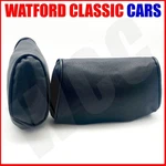 Mgb Midget Head Rest Covers Pear Shape Black With Piping Pair. Fixed Price $33.55.