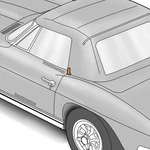 Weatherstrip Seal For 1963-67 C2 Corvette Convertible Rear Bow Extension Lh Side. Fixed Price $36.95.