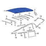 For Jeep Wrangler 2018-2025 68371746AB Convertible Top. Fixed Price $772.31.