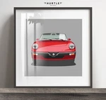 Alfa Romeo Spider MK2 Artwork Print, Classic Car Gift Idea, Add Reg & Colour. Fixed Price $20.15.