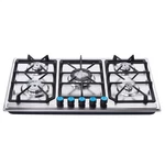Gas Stove With 5 Burner Built-in Cooktop 34 Inch Stainless Steel Ng/lpg. Fixed Price $118.64.
