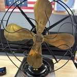 Antique 1920 Robbins & Myers 2417 16 3 Speed Oscillating Brass Gear Back. Fixed Price $299.99.