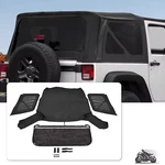For Jeep Wrangler Jk Door 2007-2018 Soft Top + Tinted Zippered Rear Windows. Fixed Price $156.22.