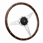 15'' Classic Riveted Wood Steering Wheel Restoration Austin Healey ,3000, Sprite. Fixed Price $170.00.