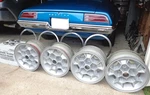 4 Rare Honeycomb 15X7 Wheels! 1970-76 Pontiac Firebird Trans Am Formula Etc. Fixed Price $975.00.