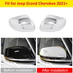 Exterior Door Side Rearview Mirror Caps Trim Cover For Jeep Grand Cherokee 21+. Fixed Price $34.99.