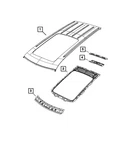 Genuine Mopar Roof Lower Rear Header 68569571AA. Fixed Price $60.20.