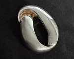 Stylized O-shaped Convertible Pin/pendant, Gp/sp, 2"X 1.5" By Premier Designs. Fixed Price $6.99.